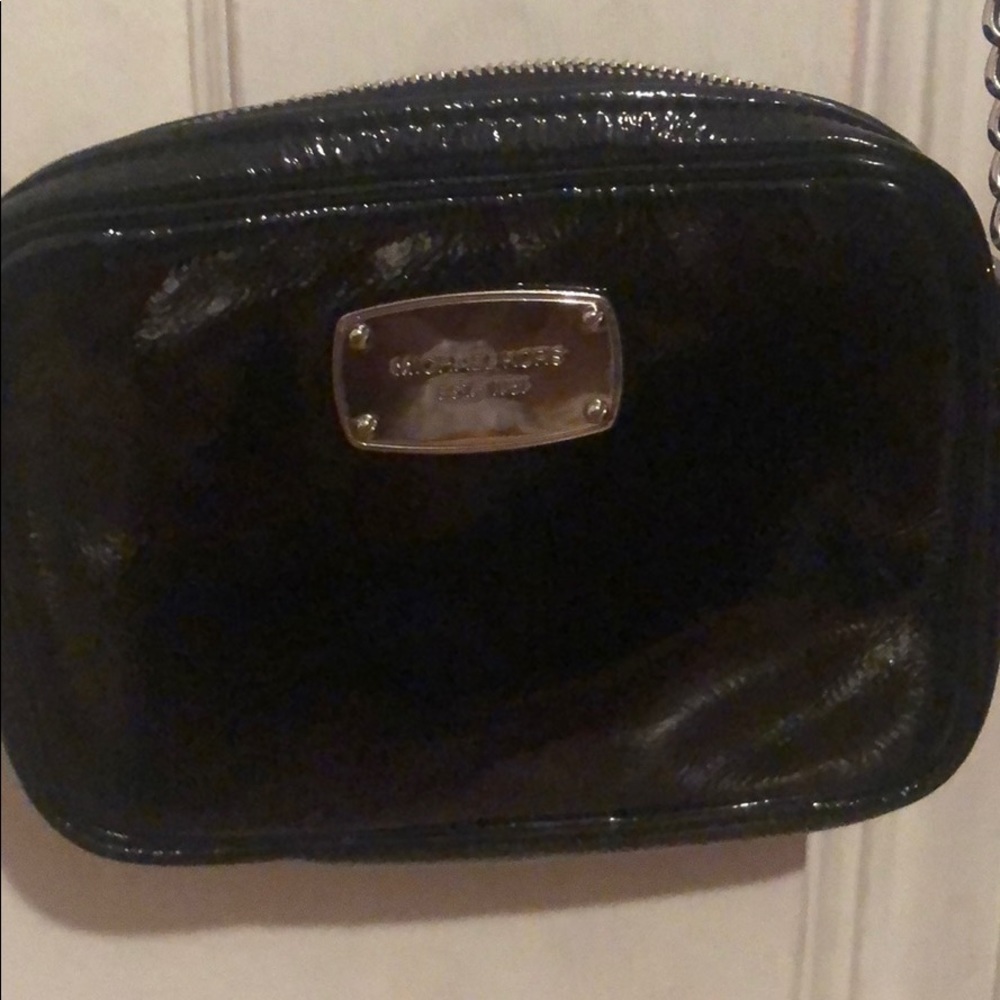 Micheal Kors Mini Black Patent Leather Crossbody